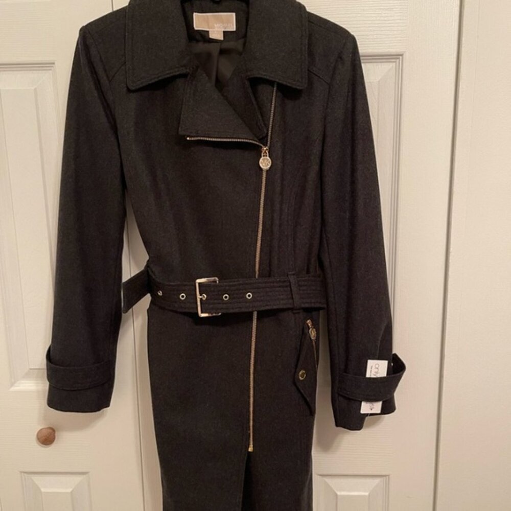 NEW! Michael Kors mid-length wool coat. Size XL